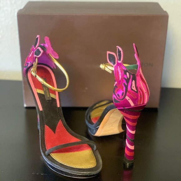 Louis Vuitton Artifice Ankle Strap Sandal-Fuchsia - Picture 5 of 6
